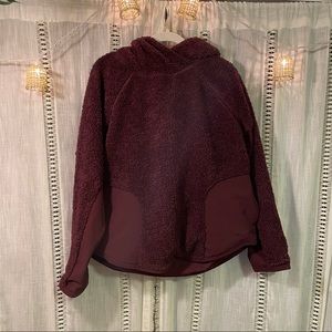 Women's Nike Sherpa Pullover Hoodie plum